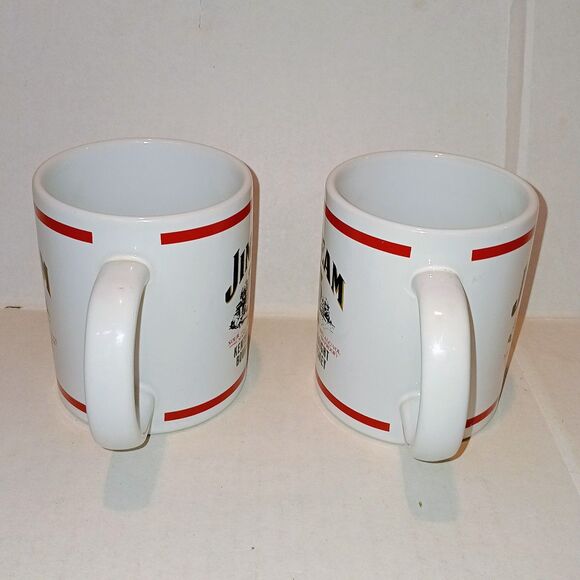 Vintage Jim Bean Bourbon Ceramic Coffee Cup-Set Of 2-2000-Double Sided-10 oz - Picture 4 of 8